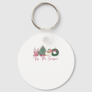 Tis The Season Merry Christmas Cute Xmas Coffee Ch Key Ring
