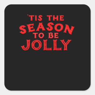Tis The Season Merry Christmas Square Sticker