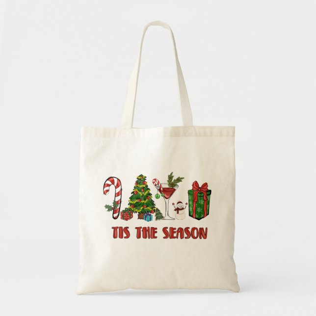 Tis The Season Merry Christmas Tote Bag (Front)