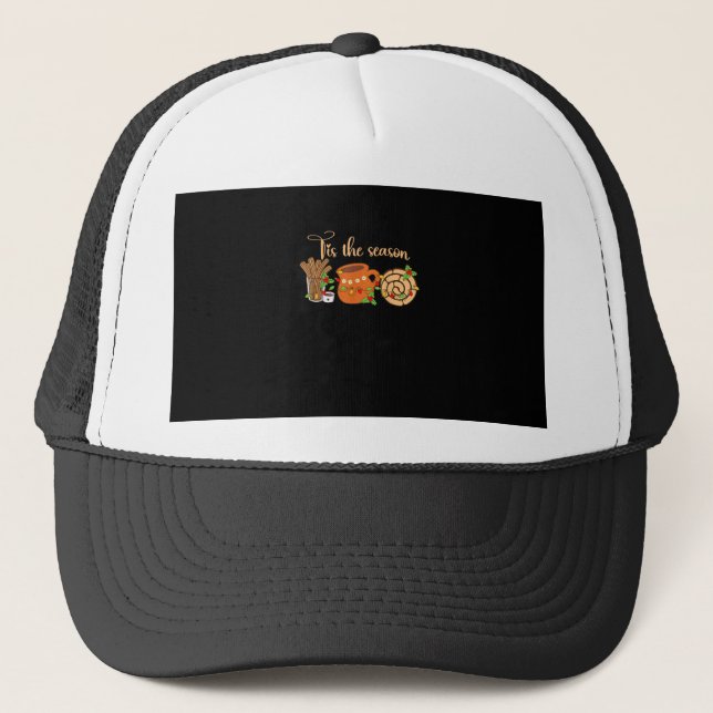 Tis The Season Mexican Christmas Cafecito Pan Dulc Trucker Hat (Front)