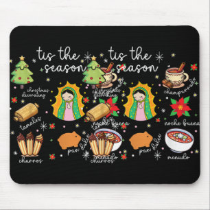 Tis The Season Mexican Christmas Feliz Navidad Xma Mouse Pad