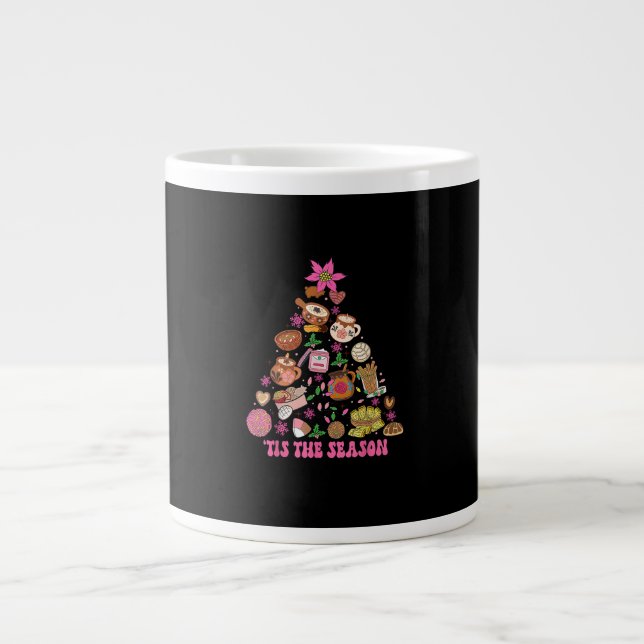 Tis The Season Mexican Christmas Tree Tamales Pan  Large Coffee Mug (Front)