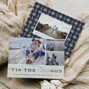 Tis the Season   Nautical Holiday Photo Card