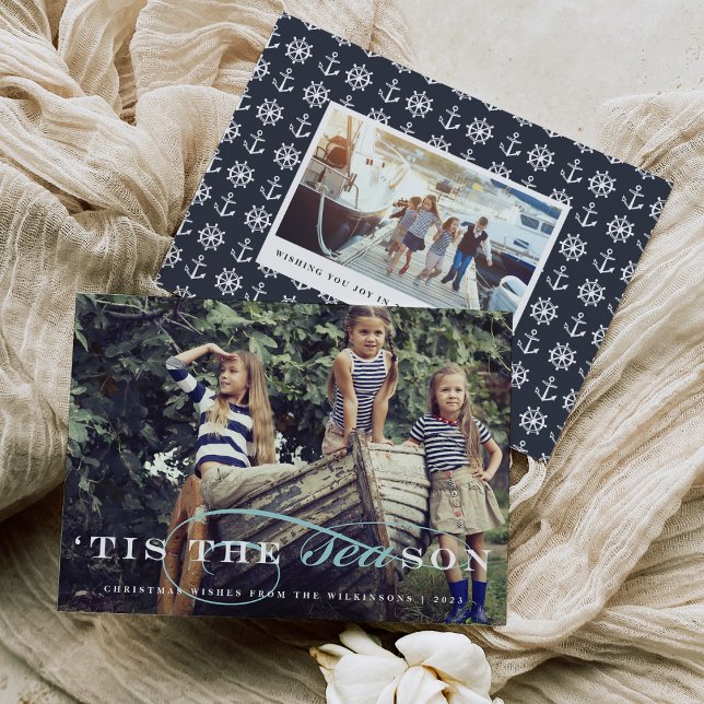 Tis the Season | Nautical Holiday Photo  Card (Creator Uploaded)