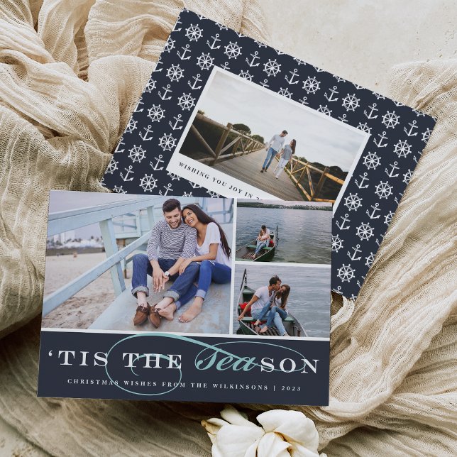 Tis the Season | Nautical Holiday Photo  Card (Creator Uploaded)