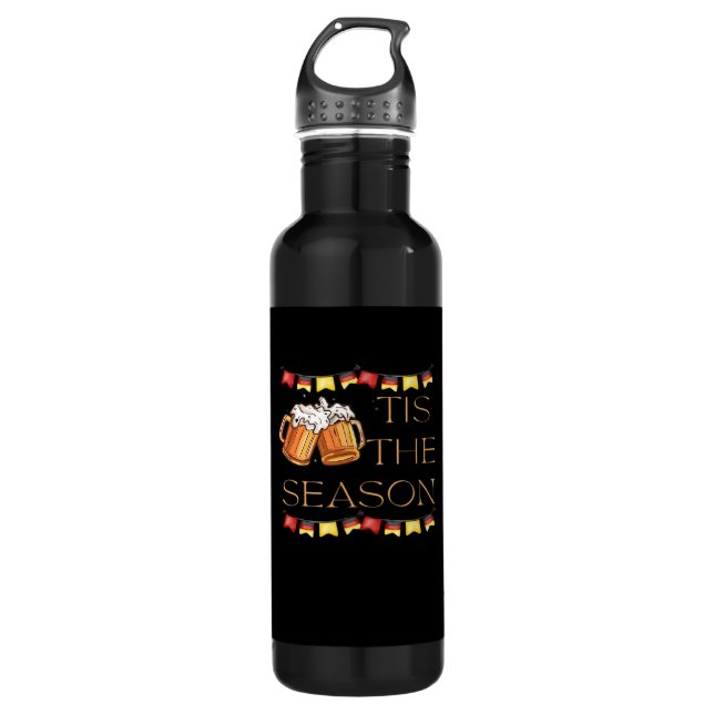 Tis The Season Oktoberfest Fun Beer Festival Fall  710 Ml Water Bottle (Front)