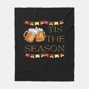 Tis The Season Oktoberfest Fun Beer Festival Fall Fleece Blanket