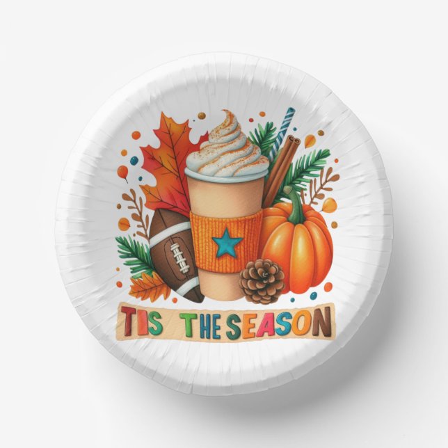Tis the Season   Paper Bowls Paper Plate (Front)