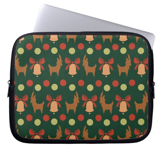 Tis the Season Pattern Laptop Sleeve (Front)