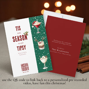 tis the season Personal video qr code christmas Holiday Card