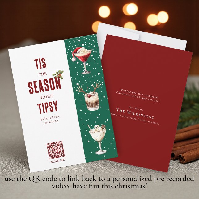 tis the season Personal video qr code christmas Holiday Card (Creator Uploaded)