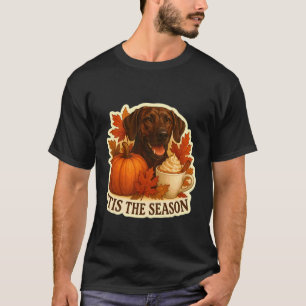 Tis The Season Plott Hound Dog Fall Autumn Pumpkin T-Shirt