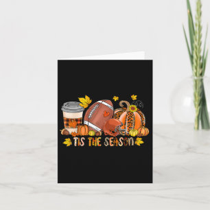 Tis The Season Pumpkin American Football Thanksgiv Card