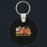 Tis The Season Pumpkin American Football Thanksgiv Key Ring<br><div class="desc">Tis The Season Pumpkin American Football Thanksgiving Autumn</div>