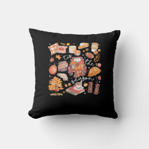 Tis The Season Pumpkin Autumn Fall Yall Leaves Tha Cushion