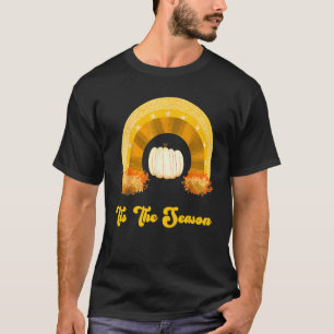 Tis The Season Pumpkin BoHo Rainbow Fall Thanksgiv T-Shirt
