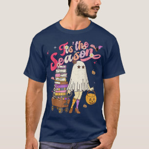 Tis the Season Pumpkin Boo 60s 70s Hippie Hallowee T-Shirt