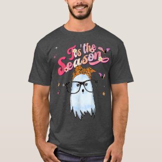 Tis the Season Pumpkin Boo 60s 70s Hippie Hallowee T-Shirt