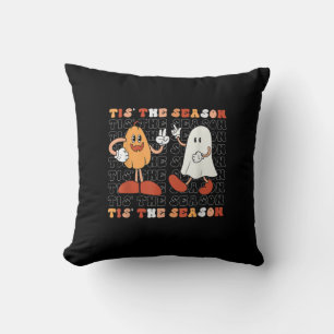 Tis The Season Pumpkin Boo 70s Halloween Costume Cushion