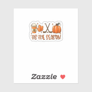 Tis The Season Pumpkin Latte Fall Leaves Thanksgiv