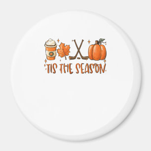 Tis The Season Pumpkin Latte Fall Leaves Thanksgiv Magnet