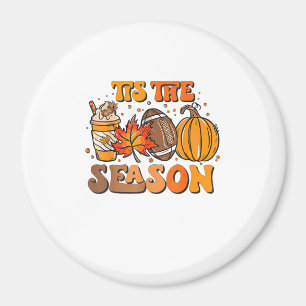 Tis The Season Pumpkin Leaf Latte Fall Aesthetic C Magnet