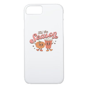 Tis The Season Pumpkin Leaf Latte Fall Thanksgivin iPhone 8/7 Case