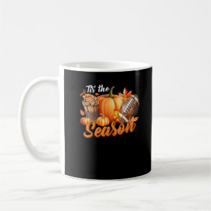 Tis The Season Pumpkin Leaf Latte Fall Thanksgivin Coffee Mug