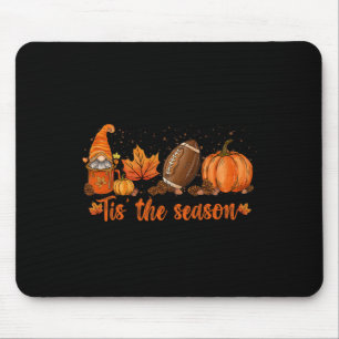Tis The Season Pumpkin Leaf Latte Fall Thanksgivin Mouse Pad