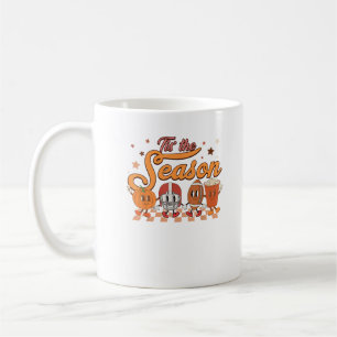 Tis The Season Pumpkin Leaf Latte Football Creativ Coffee Mug