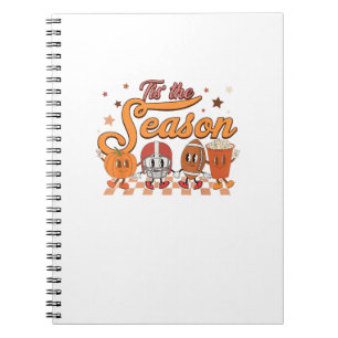 Tis The Season Pumpkin Leaf Latte Football Creativ Notebook
