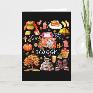 Tis The Season Pumpkin Leaves Autumn 1 Card
