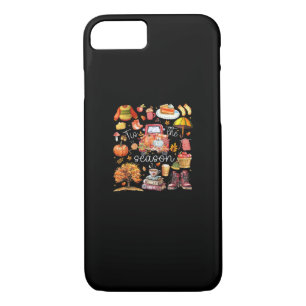 Tis The Season Pumpkin Leaves Autumn iPhone 8/7 Case