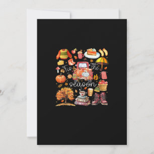 Tis The Season Pumpkin Leaves Autumn Holiday Card