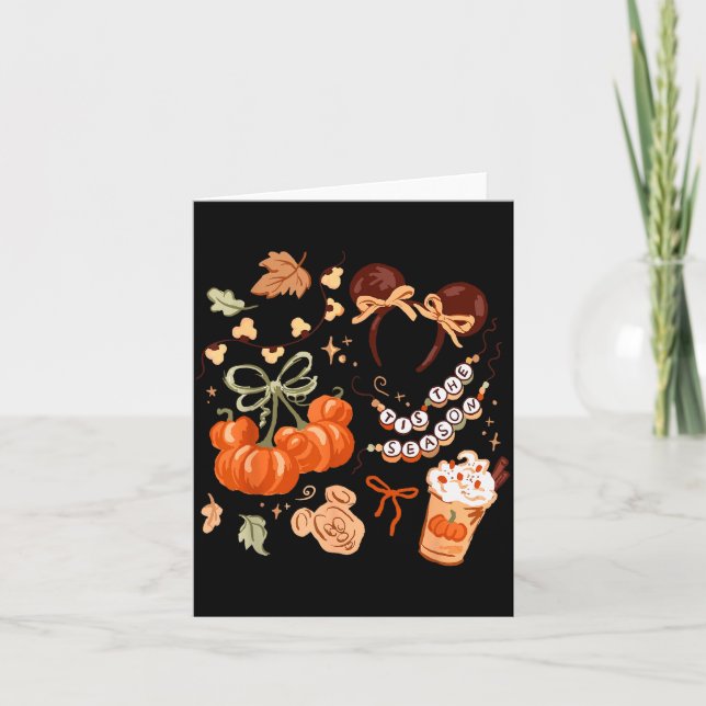 Tis The Season Pumpkin Season, Fall Harvest Autumn Card (Front)