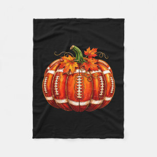Tis the season pumpkin spice american football fleece blanket