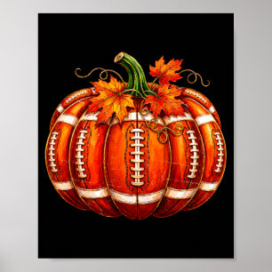 Tis the season pumpkin spice american football poster