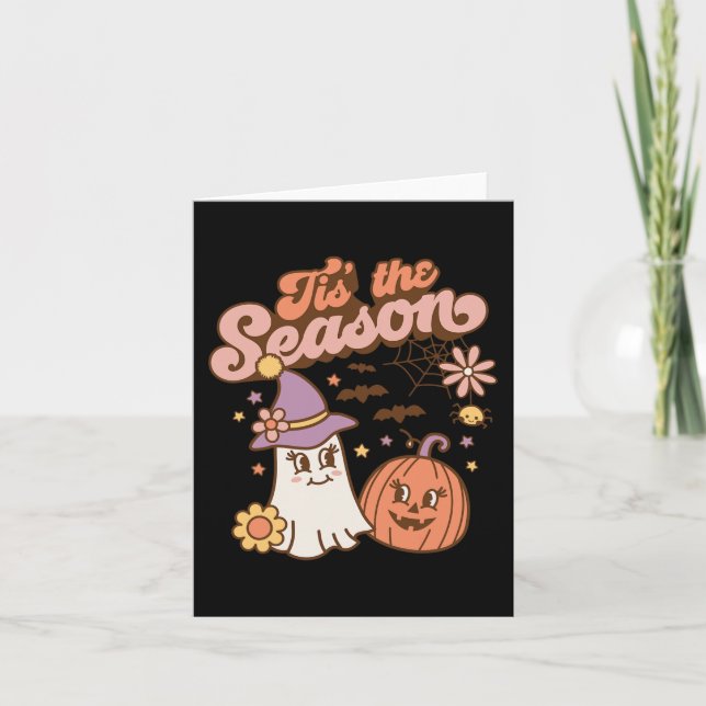Tis The Season Pumpkin  Spice Fall Autumn Hallowee Card (Front)