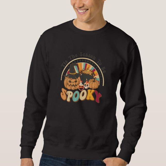 Tis The Season Pumpkin Spice  Fall Vibes Autumn Re Sweatshirt (Front)