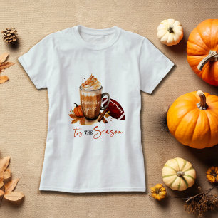 Tis the Season Pumpkin Spice Football Fall Autumn T-Shirt