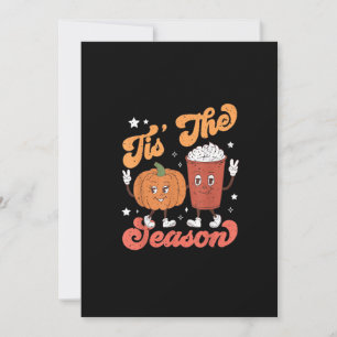 Tis The Season Pumpkin Spice Latte Fall Thanksgivi Holiday Card