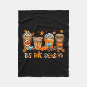 Tis The Season Pumpkin Spice Season Fall Thanksgiv Fleece Blanket