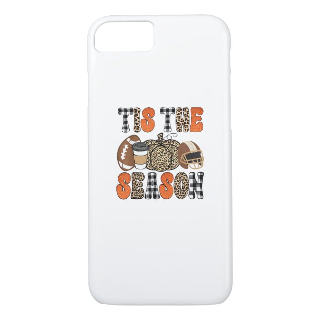 Tis The Season Pumpkin Thanksgiving Football Funny Case-Mate iPhone Case (Back)