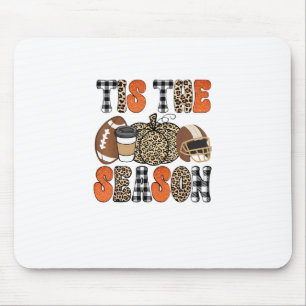 Tis The Season Pumpkin Thanksgiving Football Funny Mouse Pad