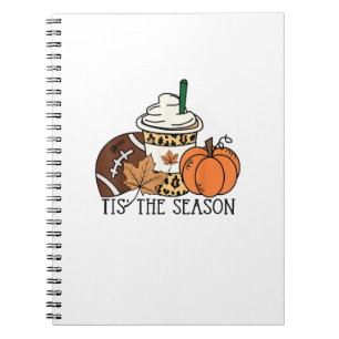 Tis The Season Pumpkin Thanksgiving Football Minim Notebook