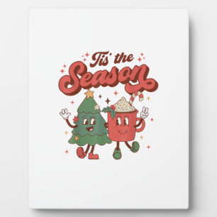 Tis The Season Retro Christmas 70s 80s Vintage Gro Plaque