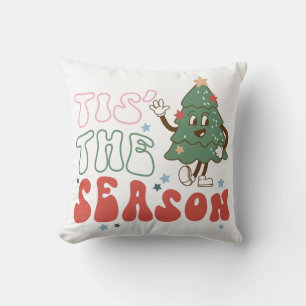 Tis The Season Retro Christmas Cushion