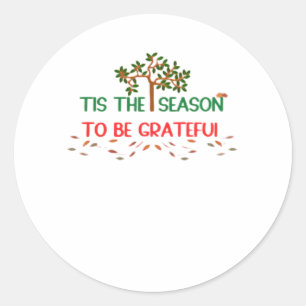 Tis The Season Retro Classic Classic Round Sticker