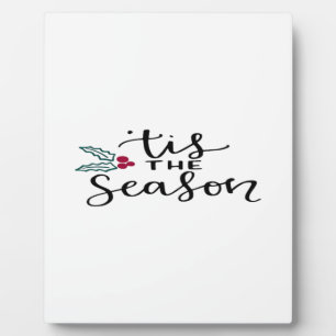 Tis The Season Retro Classic Design Plaque