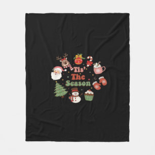 Tis The Season Retro Classic Fleece Blanket